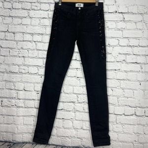 Paige Verdugo Ultra Skinny Women's Black Denim Jeans Size 24
